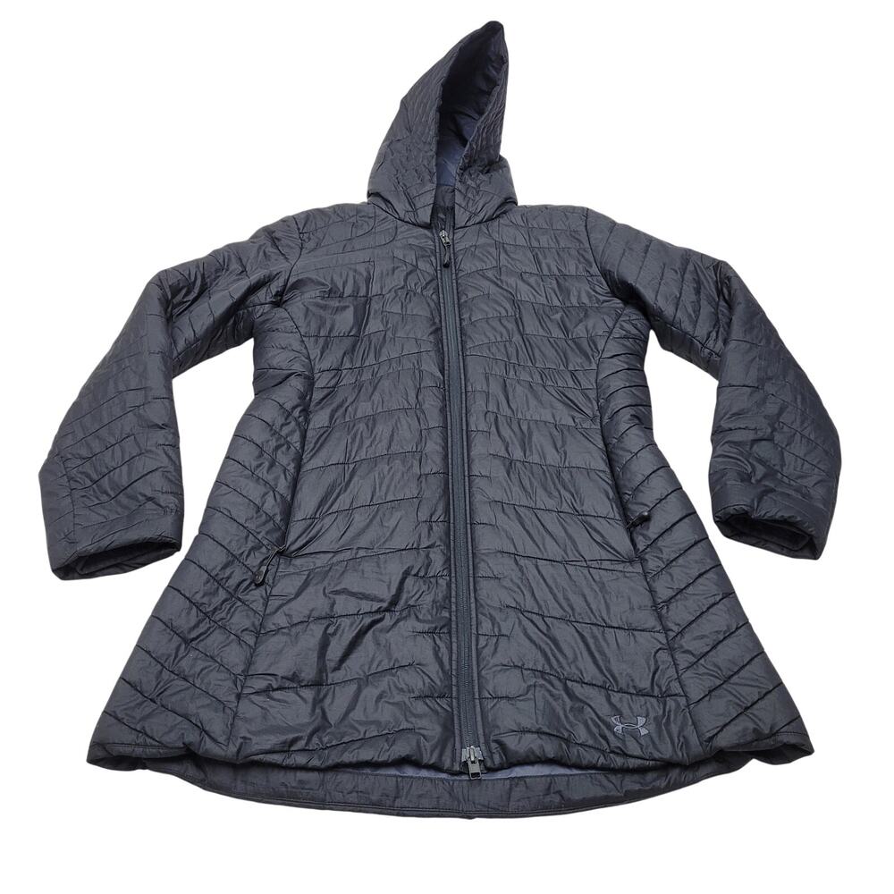 Under Armour Storm Gear puffer jacket quilted parka midi length medium